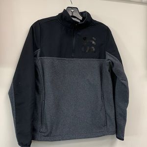 Youth boys girls large YLG black and gray Under Armour pullover jacket coldgear